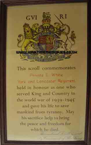 His plaque from the King